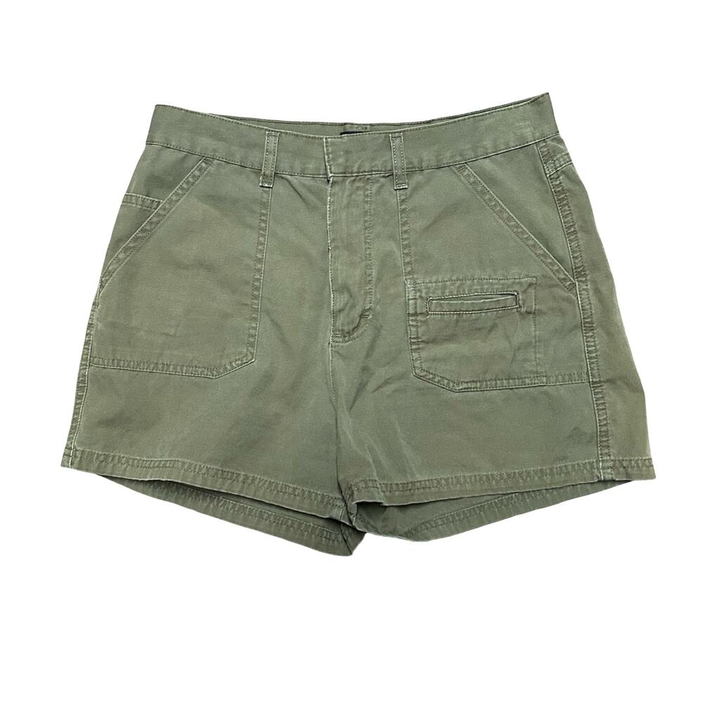 Y2K Xhilaration Cargo Shorts Juniors 9 Olive Green Utility Neutral Boho Granola